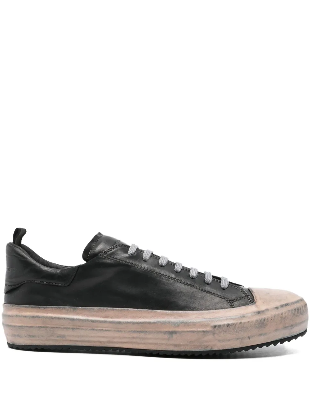 Officine Creative leather lace-up sneakers Black