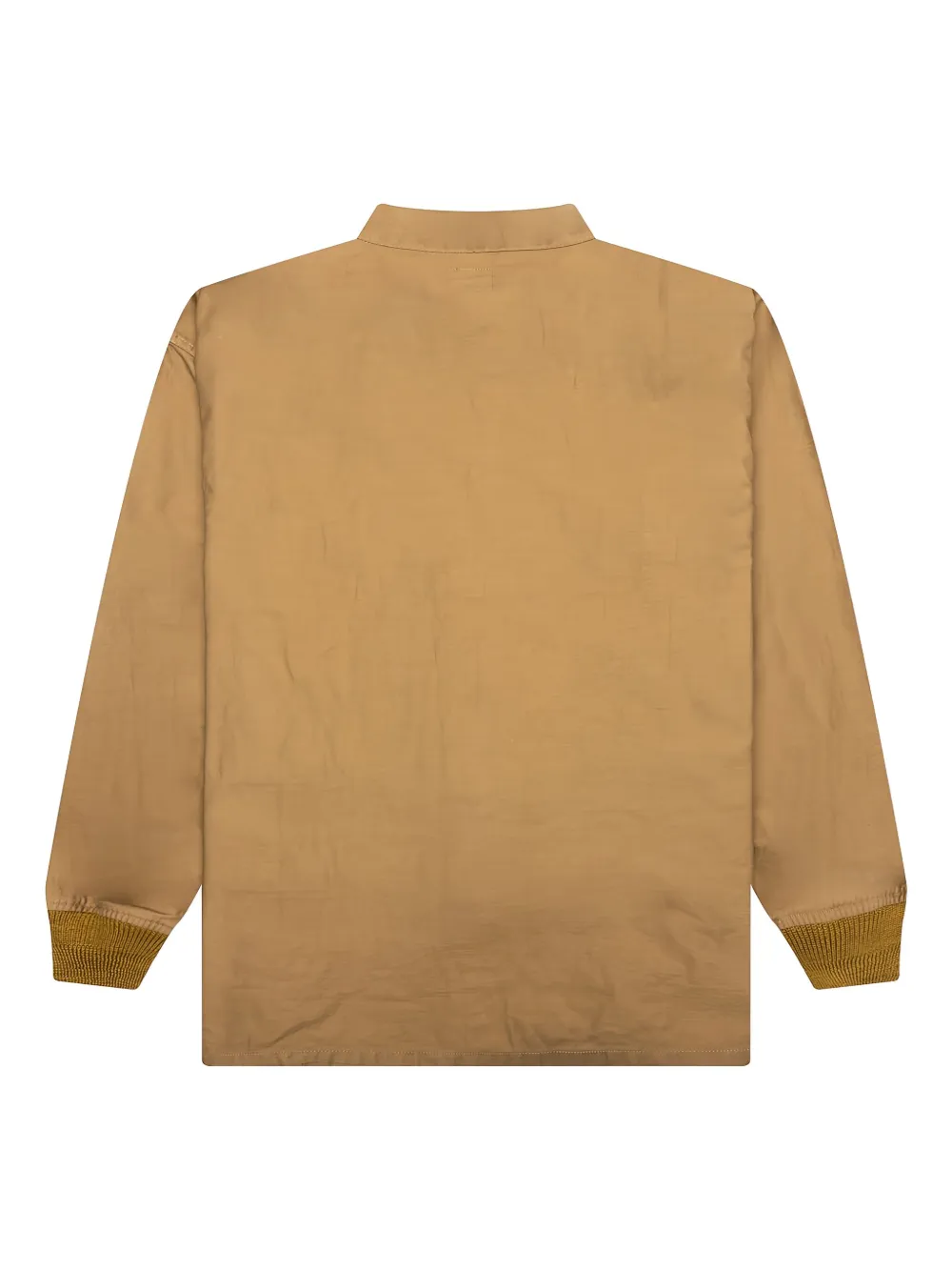 Needles butterfly-embroidered ribbed-cuff shirt - Bruin