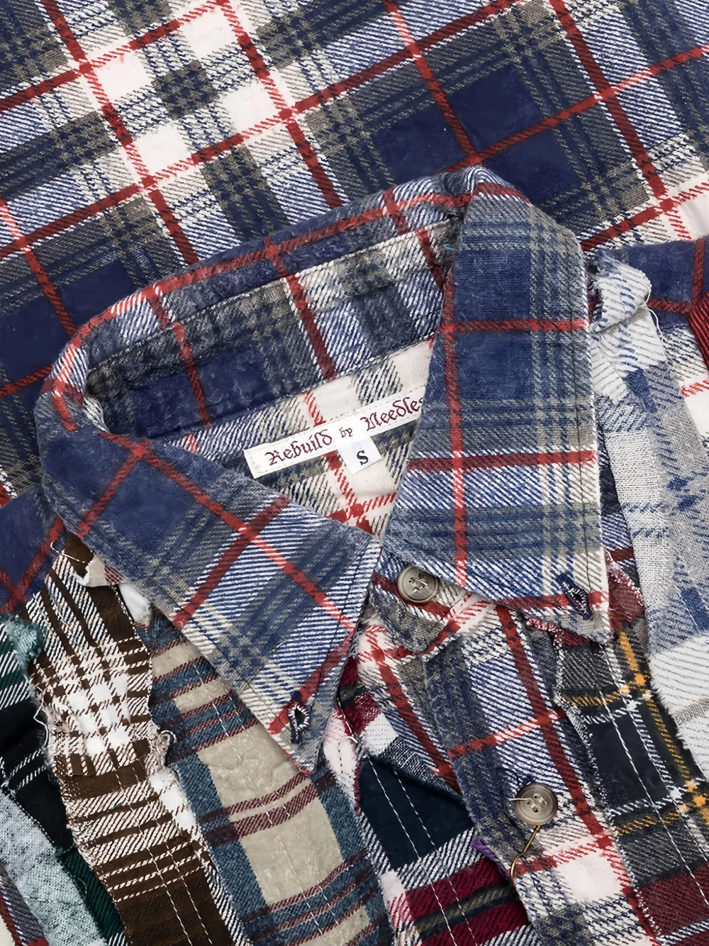 Needles Overhemd met strik Grijs