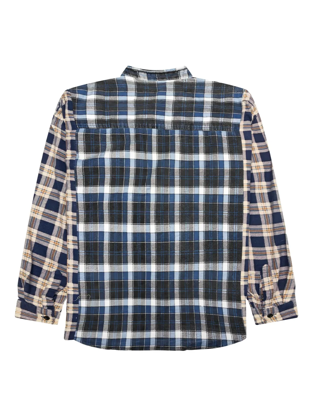 Needles Overhemd met patchwork - Blauw