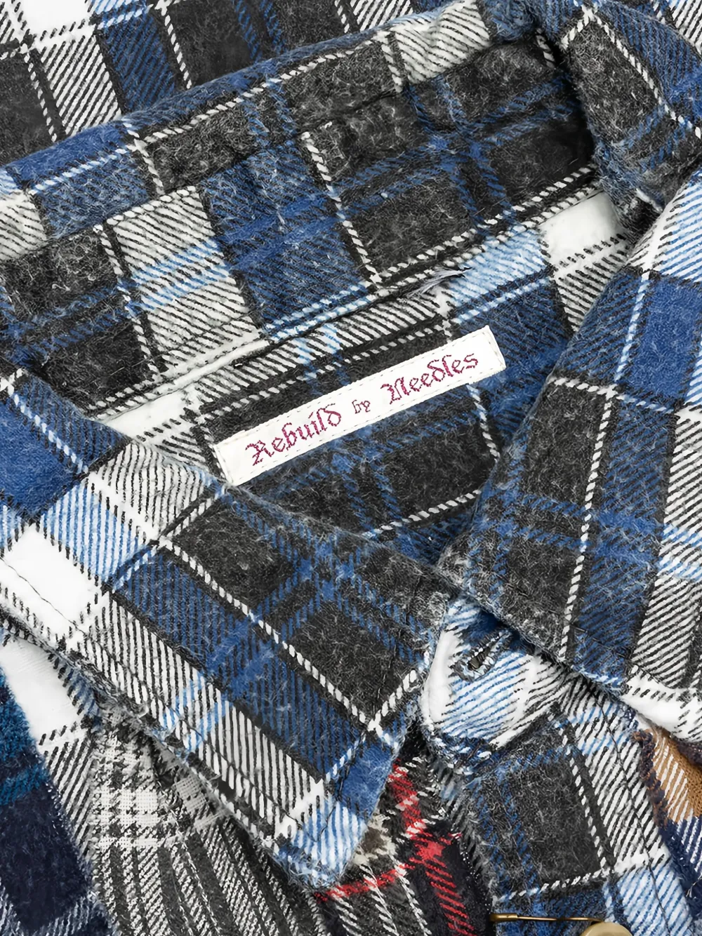 Needles パッチワークシャツ マルチカラー Needles パッチワーク シャツ | ブルー | FARFETCH JP