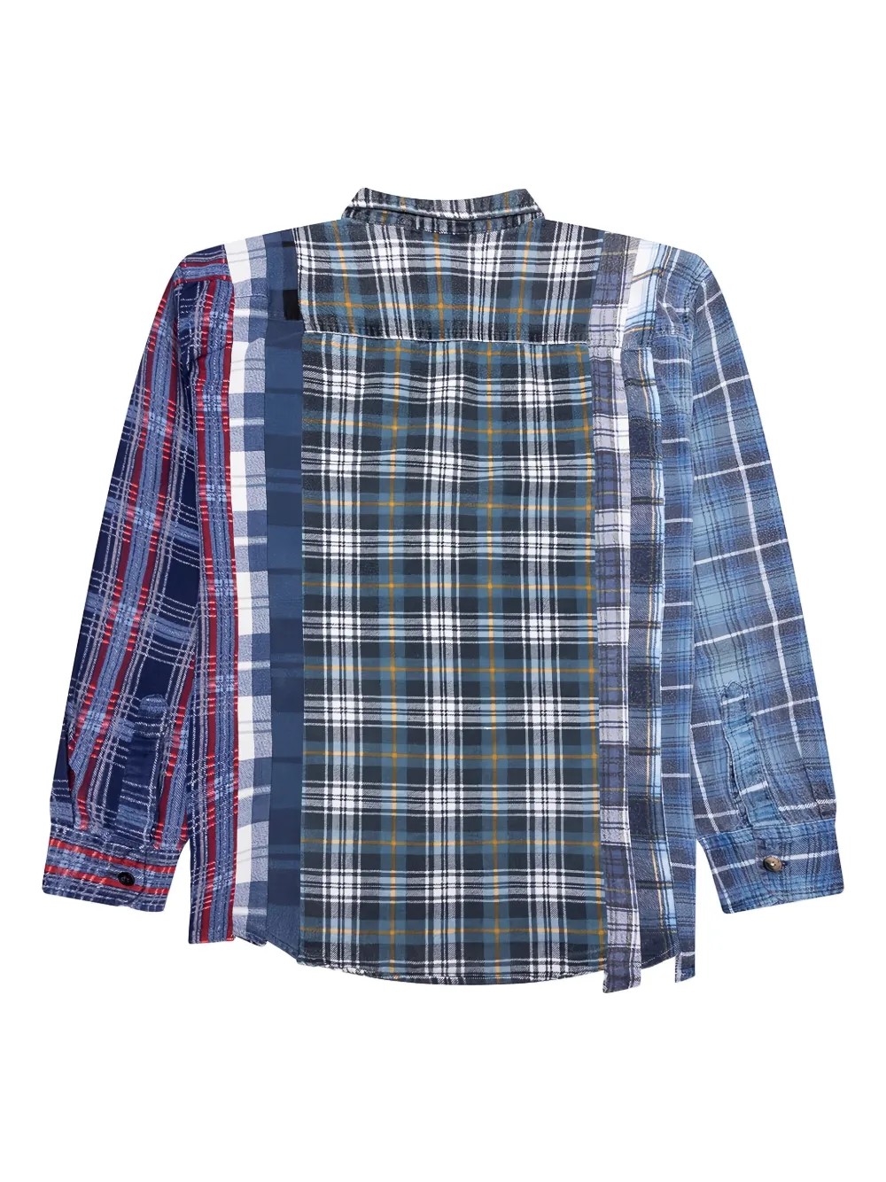 Needles Overhemd met patchwork - Blauw