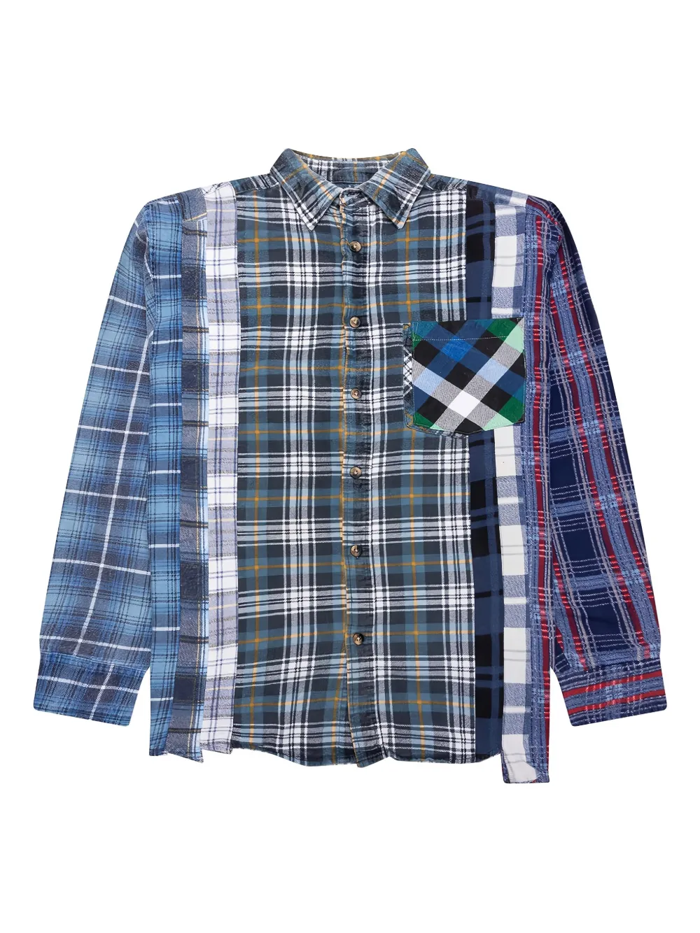 Needles patchwork long-sleeve shirt | Blue | Image 1