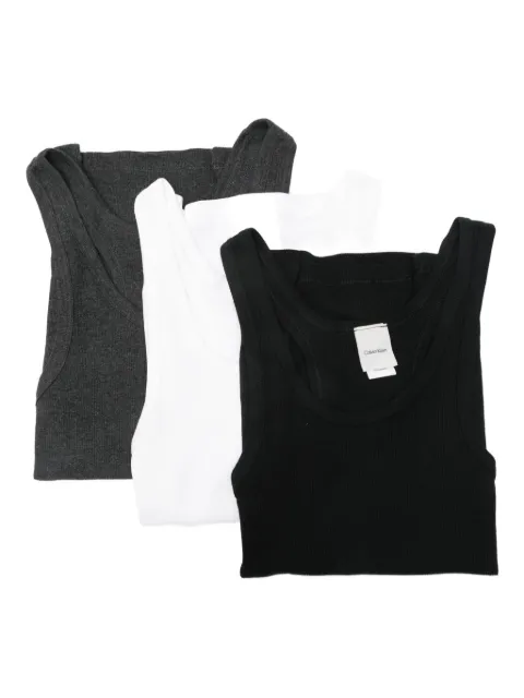 Calvin Klein ribbed racer-back top (pack of three)