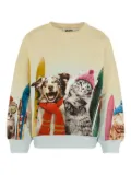 Molo animal-print crew-neck top - Neutrals
