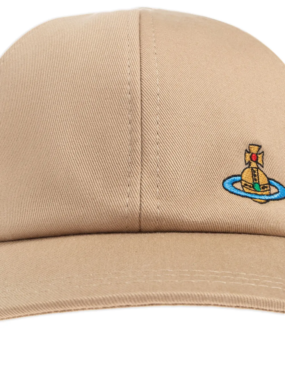 Vivienne Westwood Honkbalpet met geborduurd logo Beige