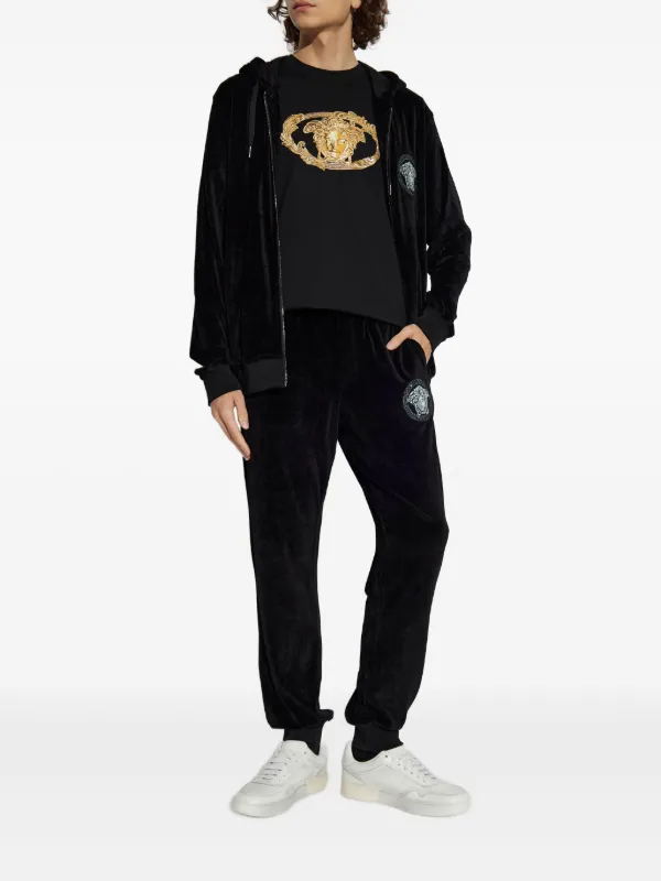 Versace medusa-embellishment Hoodie Black FARFETCH TR