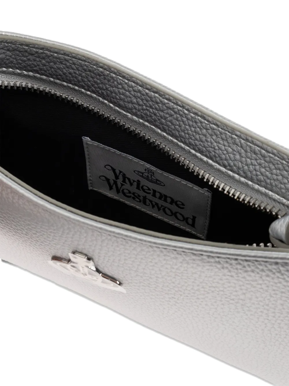 Vivienne Westwood Tasha Shoulder Phone Bag Mini Croc-embossed White In White