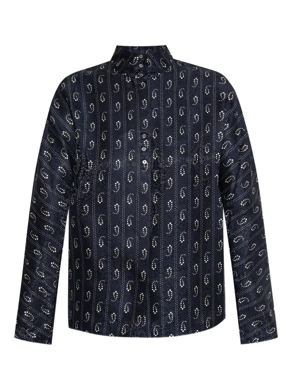 Tory Burch Relaxed Fit Paisley Print High Neck Sweater In Multi