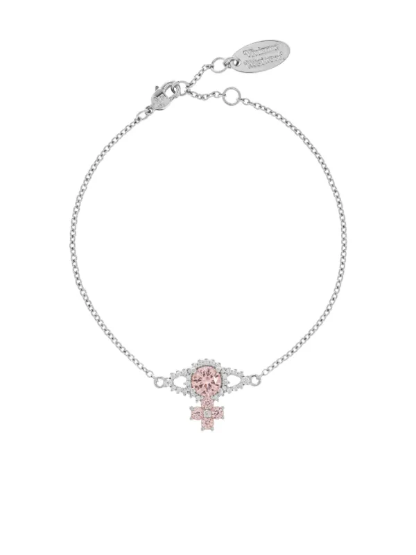 Vivienne Westwood クリスタルブレスレット Vivienne Westwood クリスタル チェーンブレスレット | シルバー