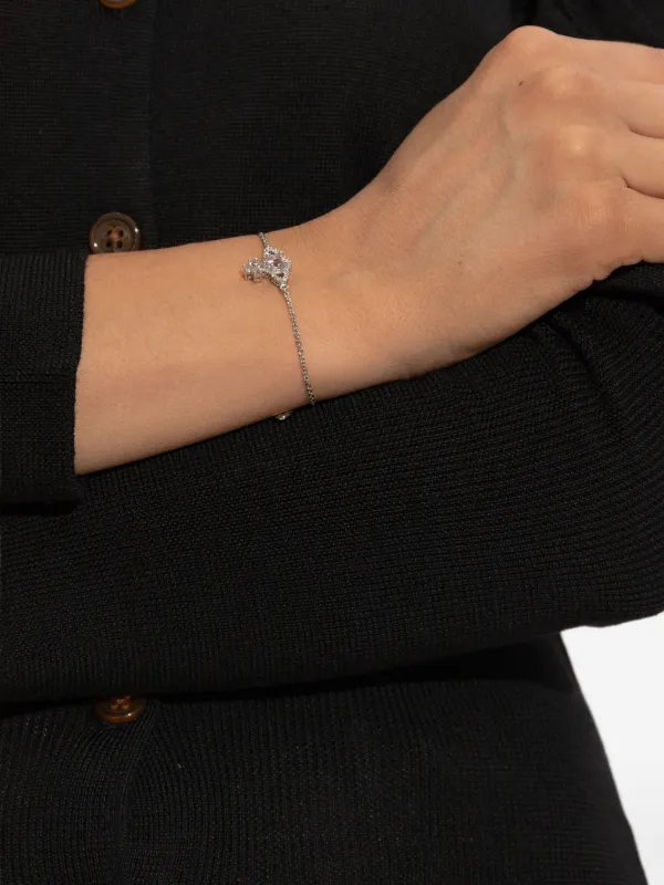 Vivienne Westwood クリスタルブレスレット Vivienne Westwood クリスタル チェーンブレスレット | シルバー