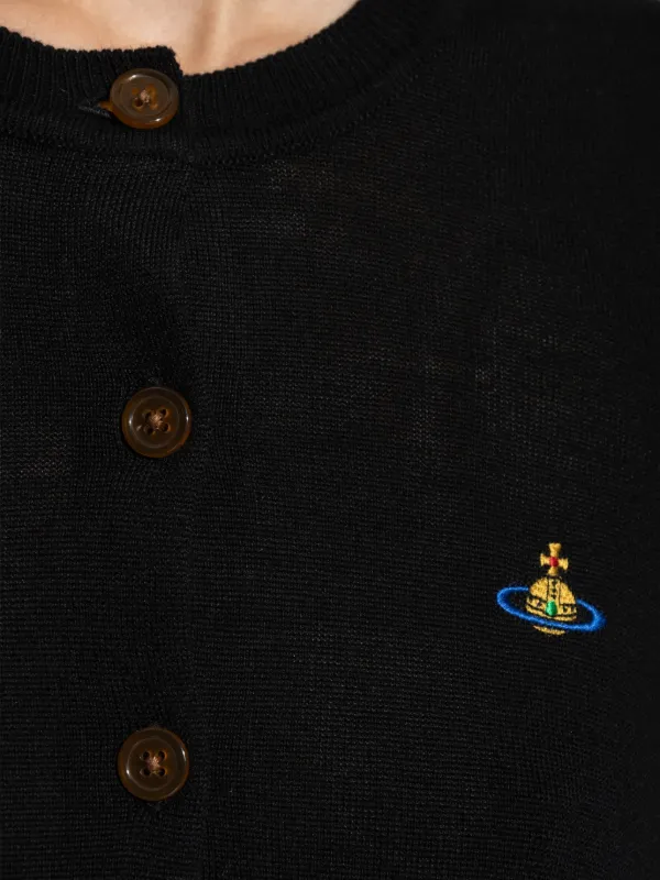 Vivienne Westwood Eli puff-sleeve Cardigan | Black | FARFETCH