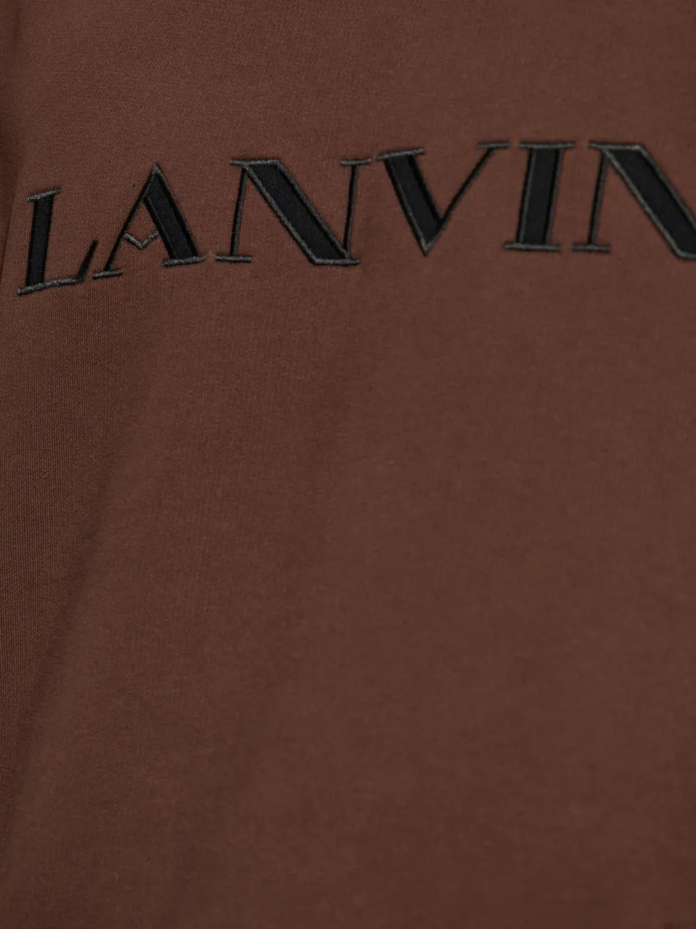 Lanvin Hoodie met geborduurd logo Bruin