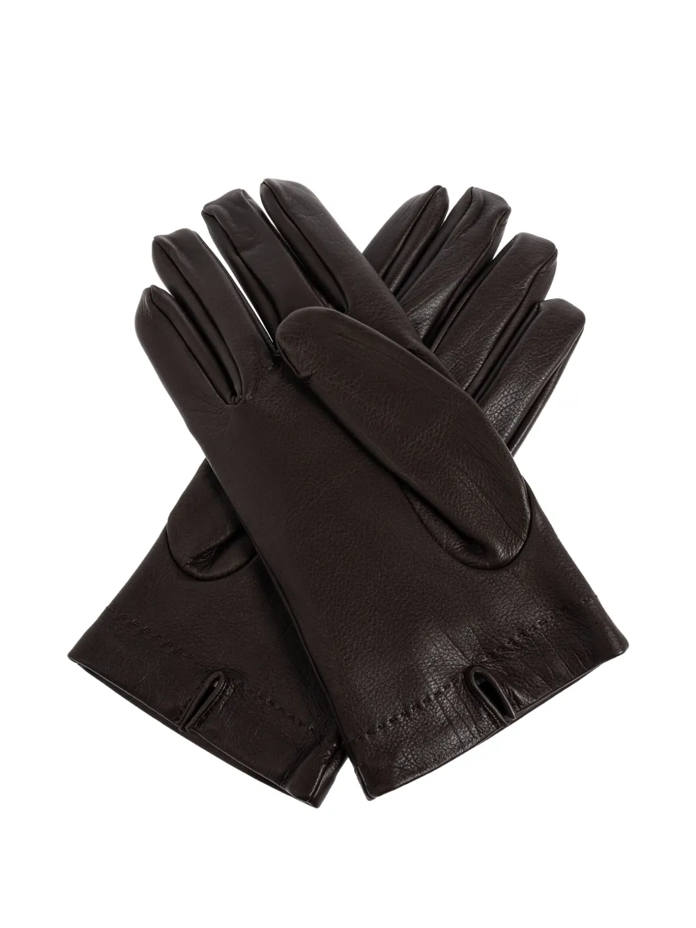 Burberry topstitched gloves - Bruin