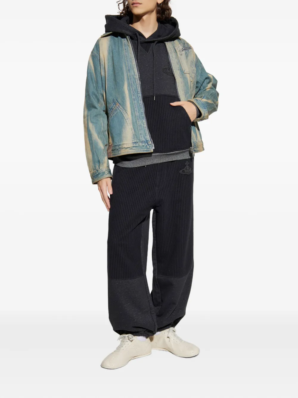 Vivienne Westwood Piranha Denim Jacket In Gray