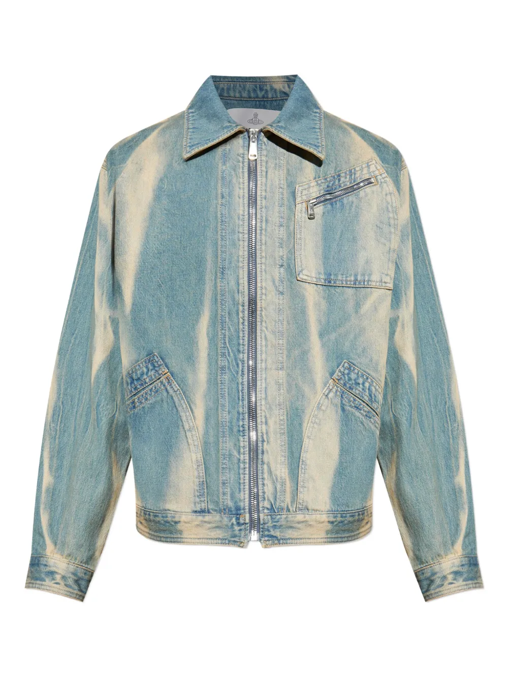 Vivienne Westwood Piranha Denim Jacket In Gray