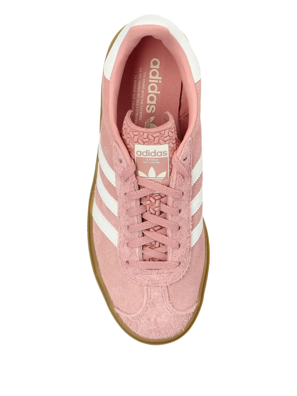 adidas Gazelle Bold suede three-stripe sneakers Pink