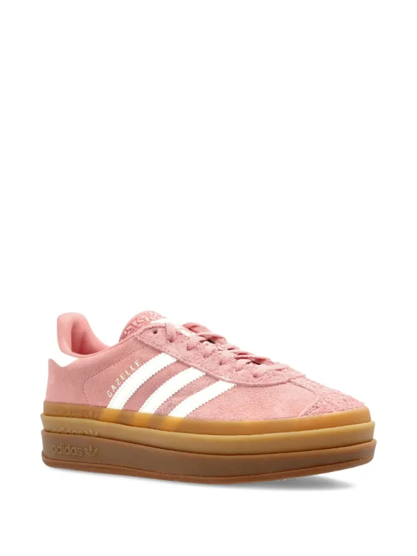 Adidas Gazelle Bold Suede three-stripe Sneakers Pink FARFETCH GR