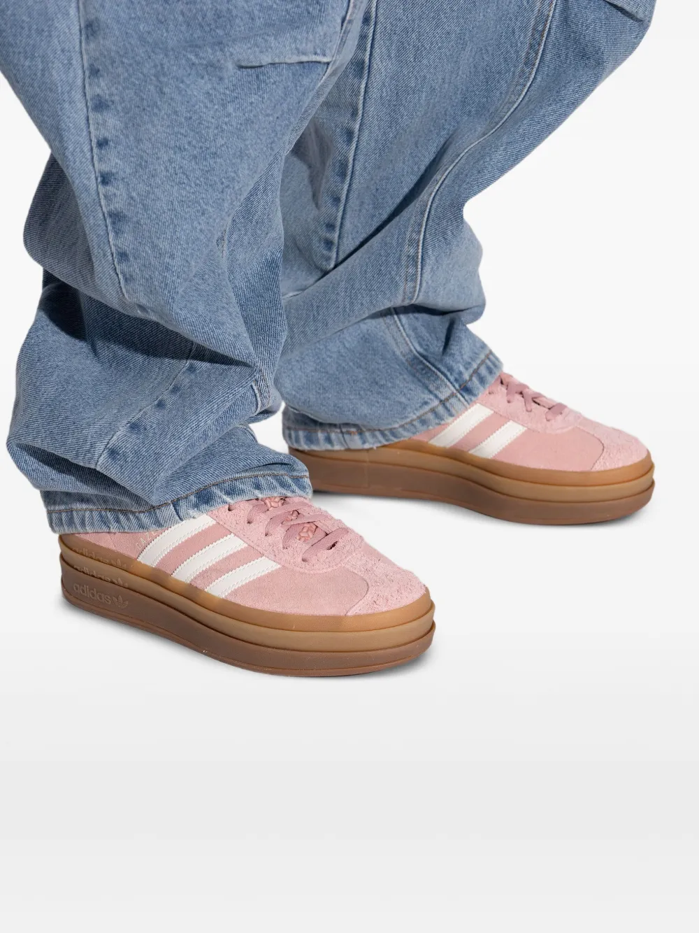 adidas Gazelle suède sneakers met drie strepen Roze