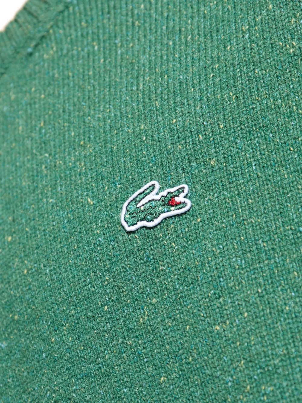 Lacoste Trui met geborduurd logo Groen