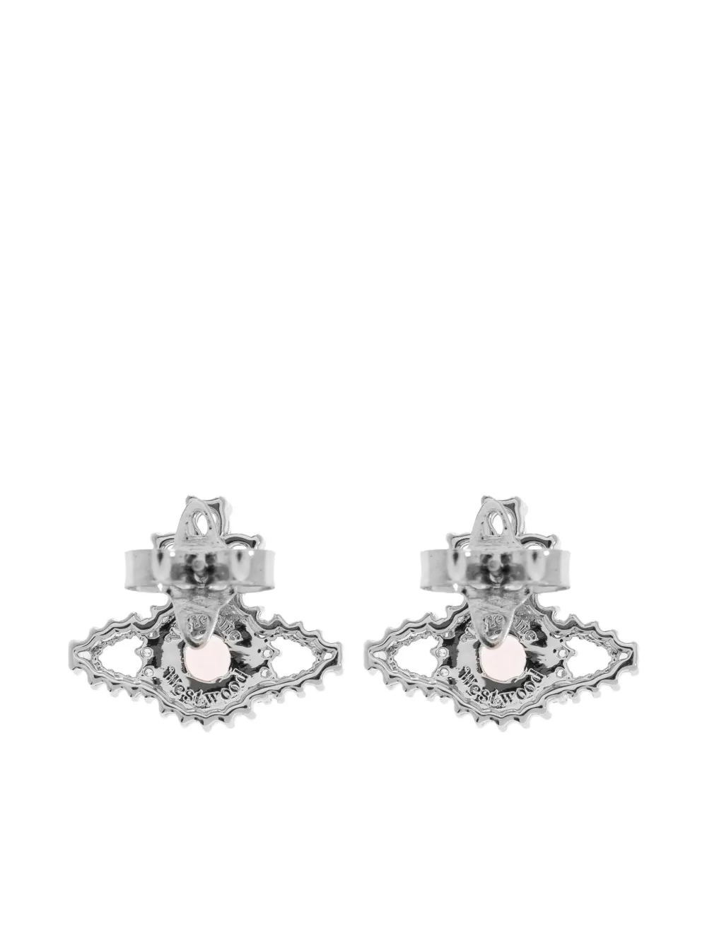 Vivienne Westwood Orb Crystal-embellished Earrings In Burgundy