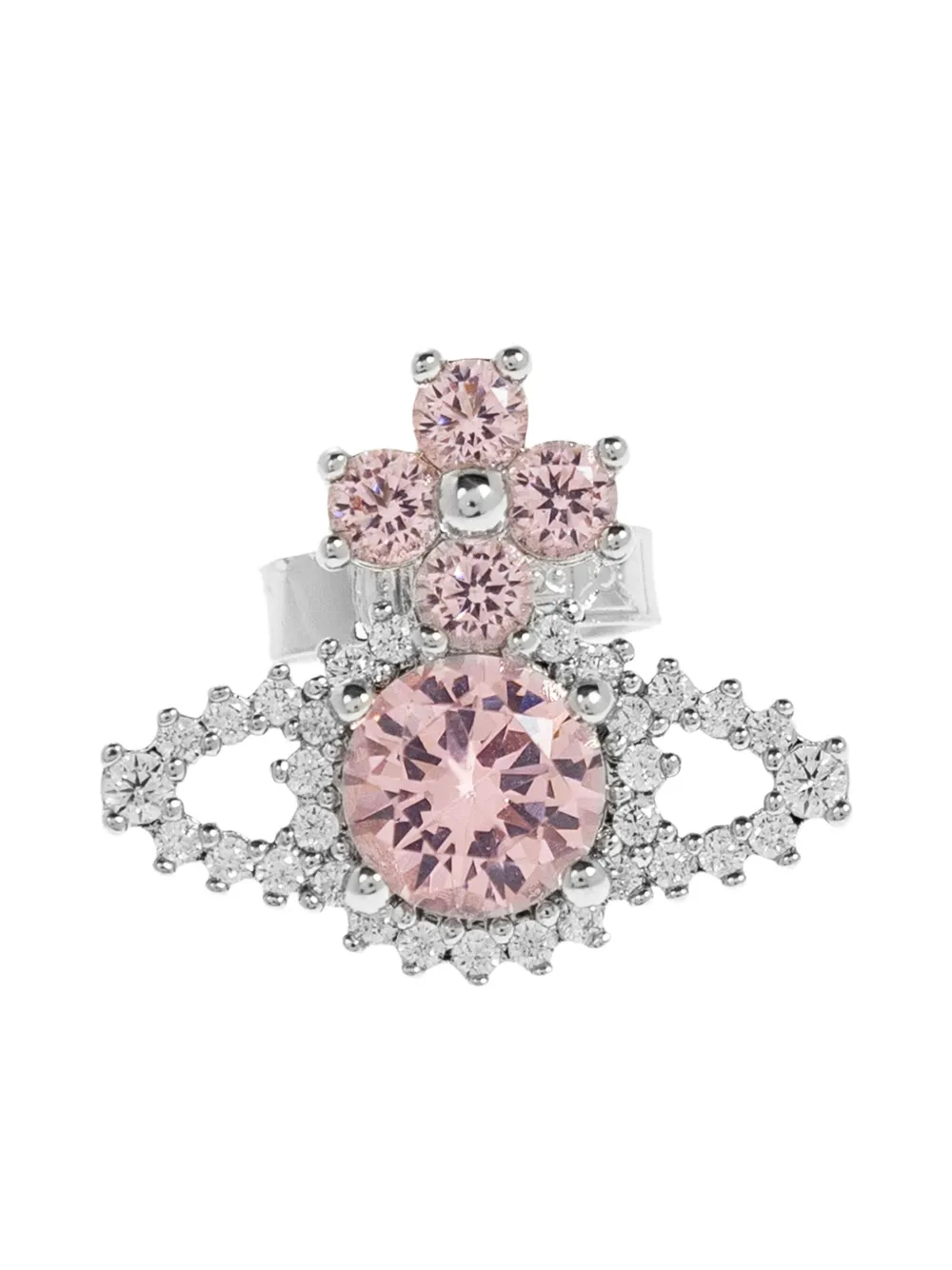 Vivienne Westwood Orb Crystal-embellished Earrings In Burgundy