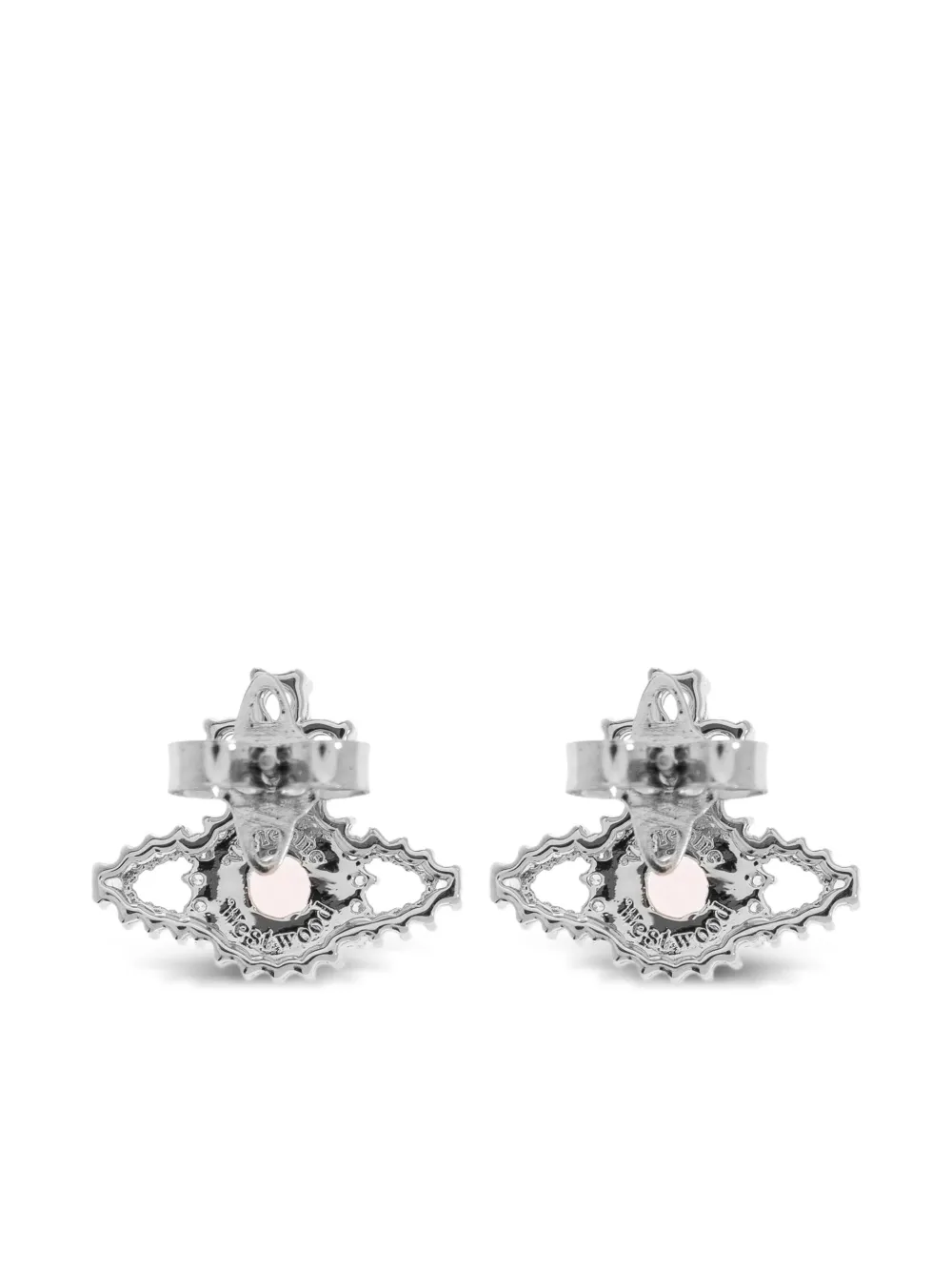 Vivienne Westwood Par De Brincos Orb Com Aplicação De Cristal