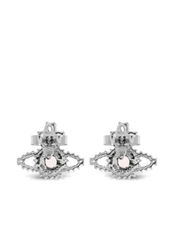 Vivienne Westwood Orb クリスタル ピアス | シルバートーン | FARFETCH JP