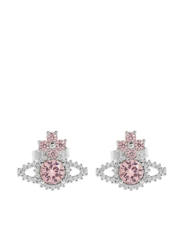 Vivienne Westwood Orb クリスタル ピアス | シルバートーン | FARFETCH JP