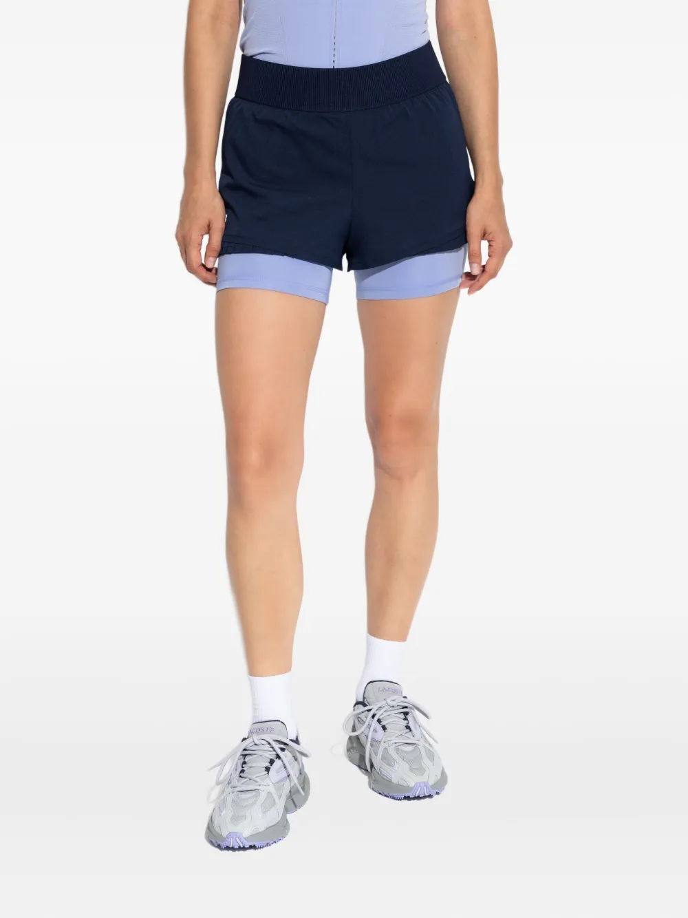 Lacoste Roland Garros gelaagde shorts Blauw
