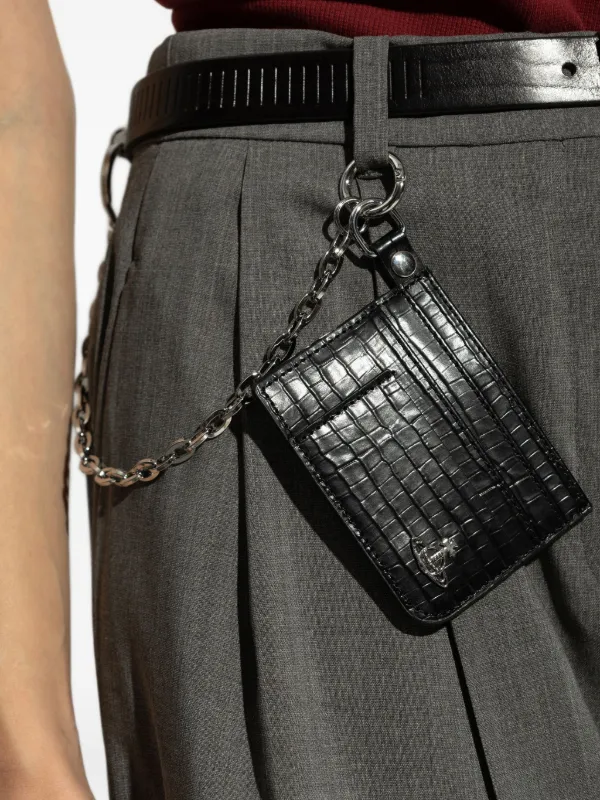 Vivienne Westwood クロコエンボス カードケース | ブラック | FARFETCH JP