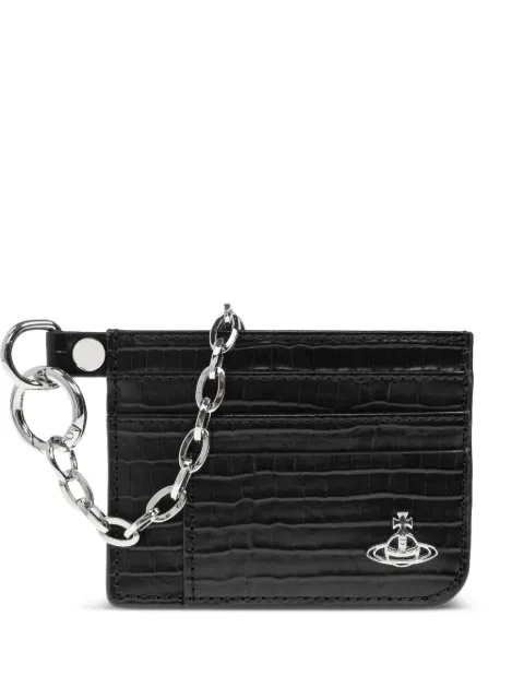 Vivienne Westwood crocodile-embossed chain card holder