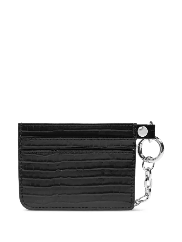 Vivienne Westwood crocodile-embossed Chain Card Holder | Black