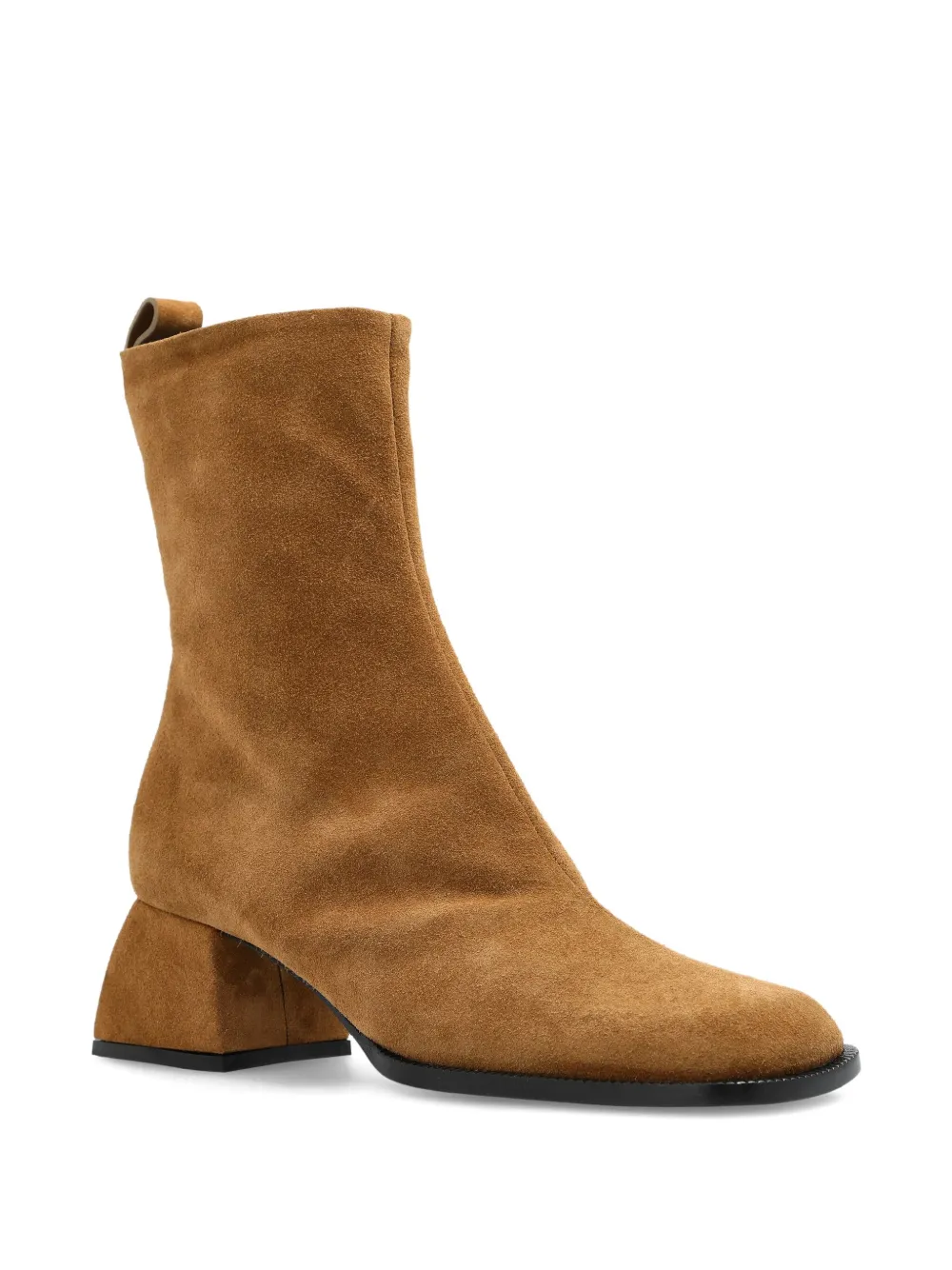Nodaleto block-heel suede boots Brown