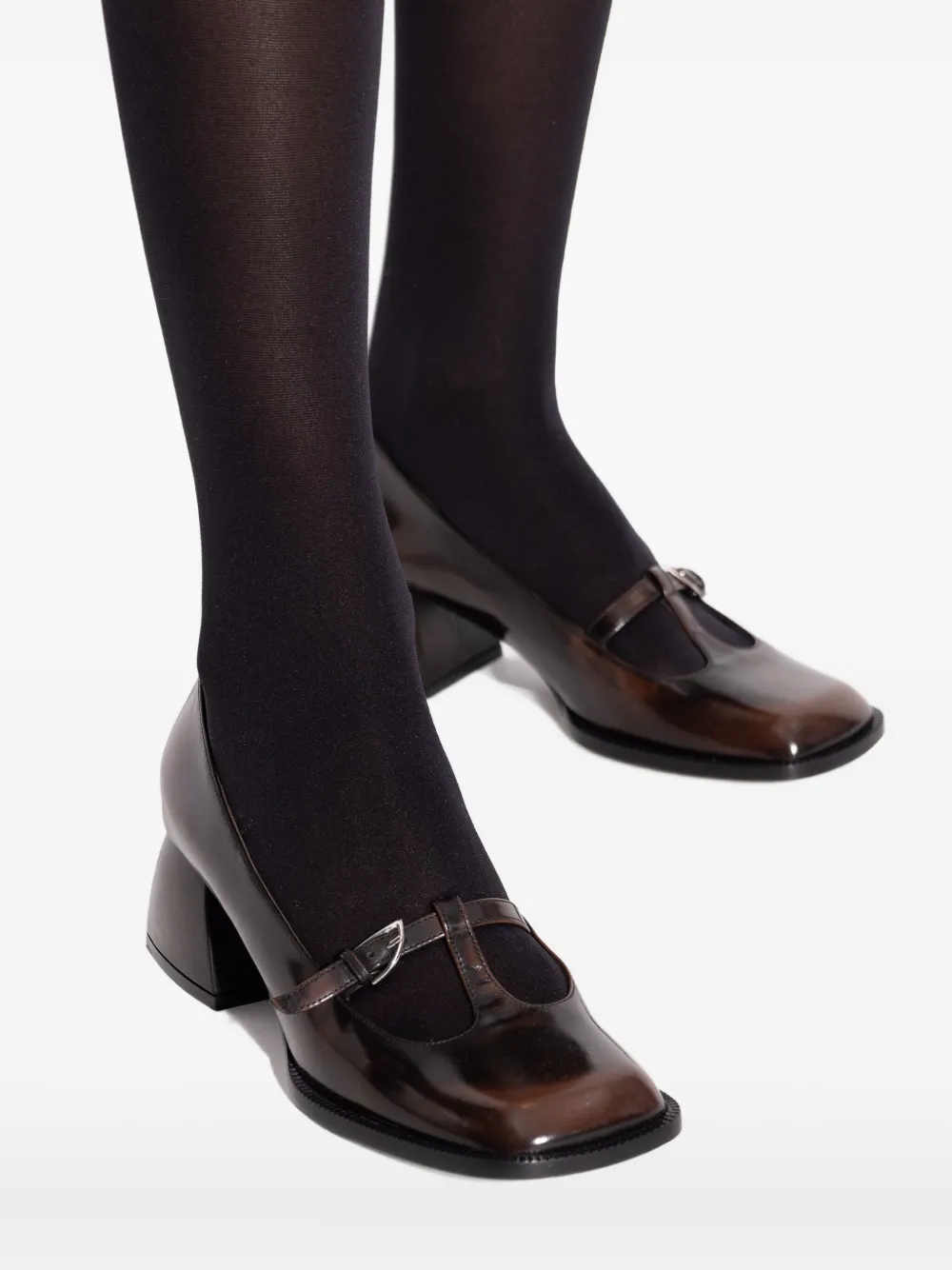 Nodaleto 55mm Buckle-detail Pumps In Brown