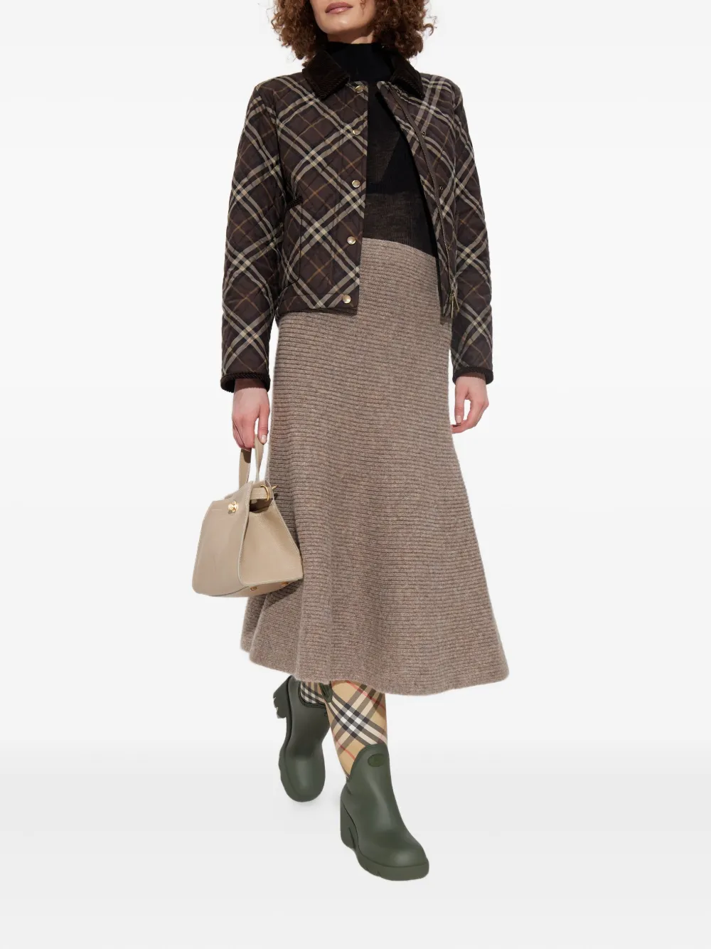 Burberry Ribgebreide rok - Beige