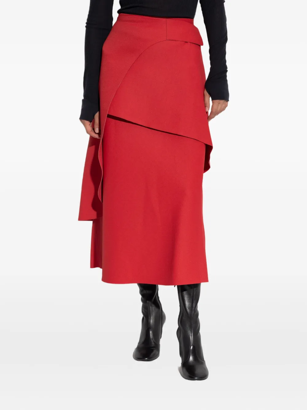 Tory Burch Asymmetrische midi-rok Rood