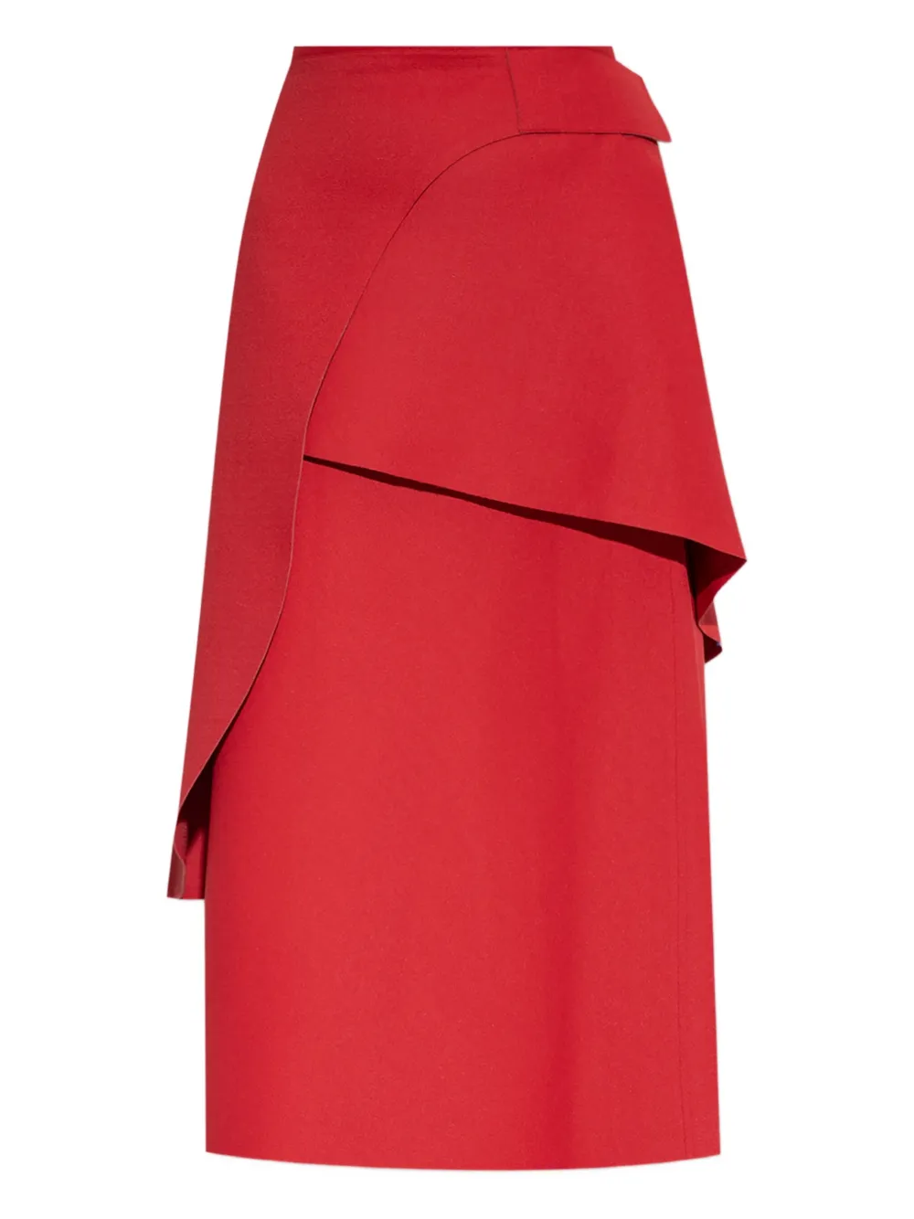 Tory Burch layered asymmetric midi skirt | Red | Image 1