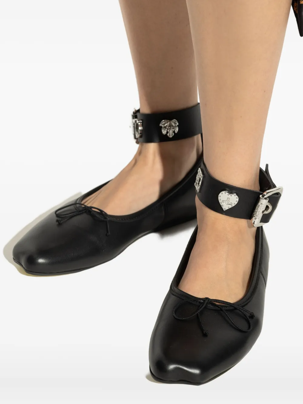 Vivienne Westwood Round-toed Ballet Flats In Black