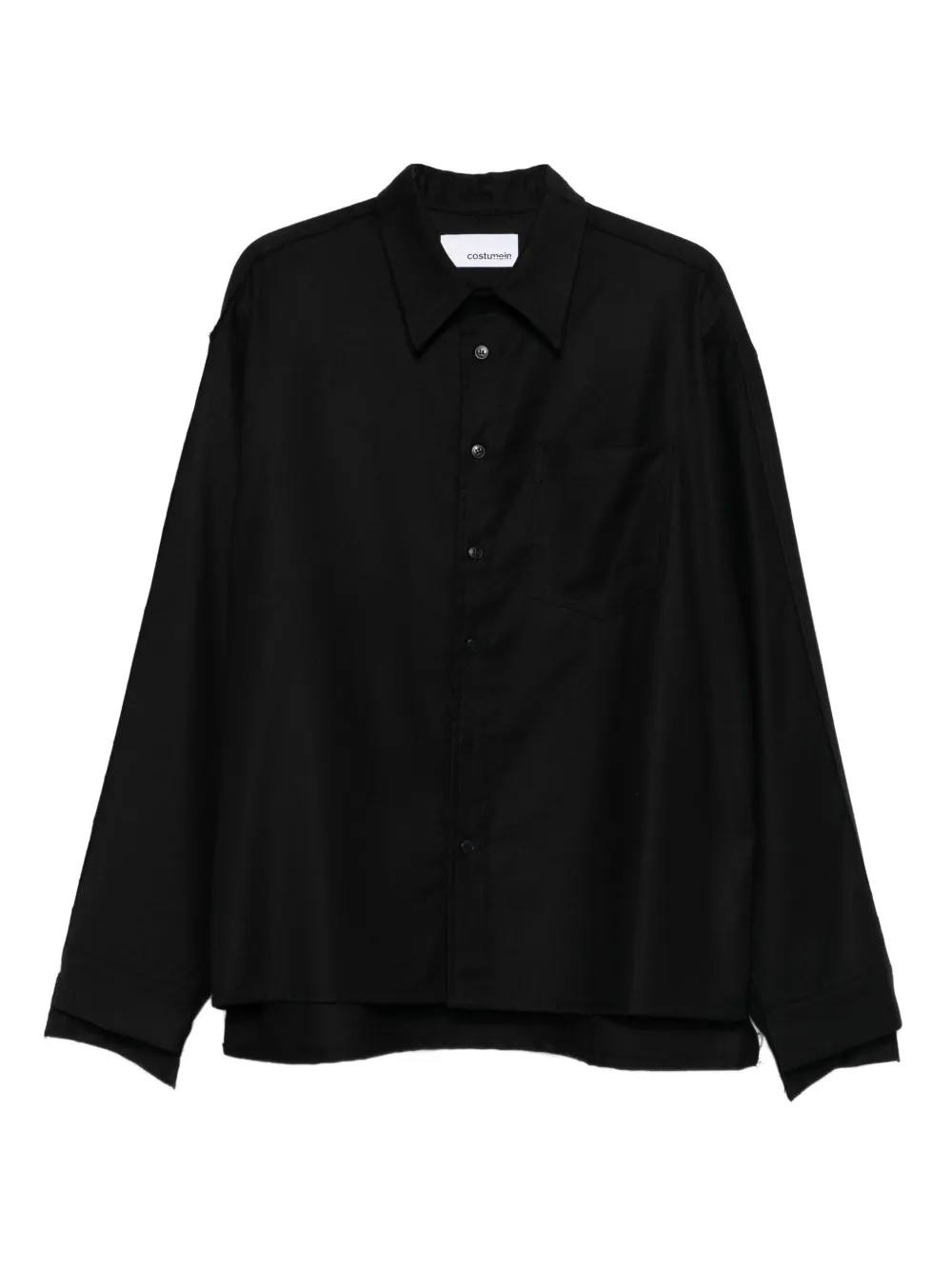 Costumein patch-pocket shirt | Black | Image 1