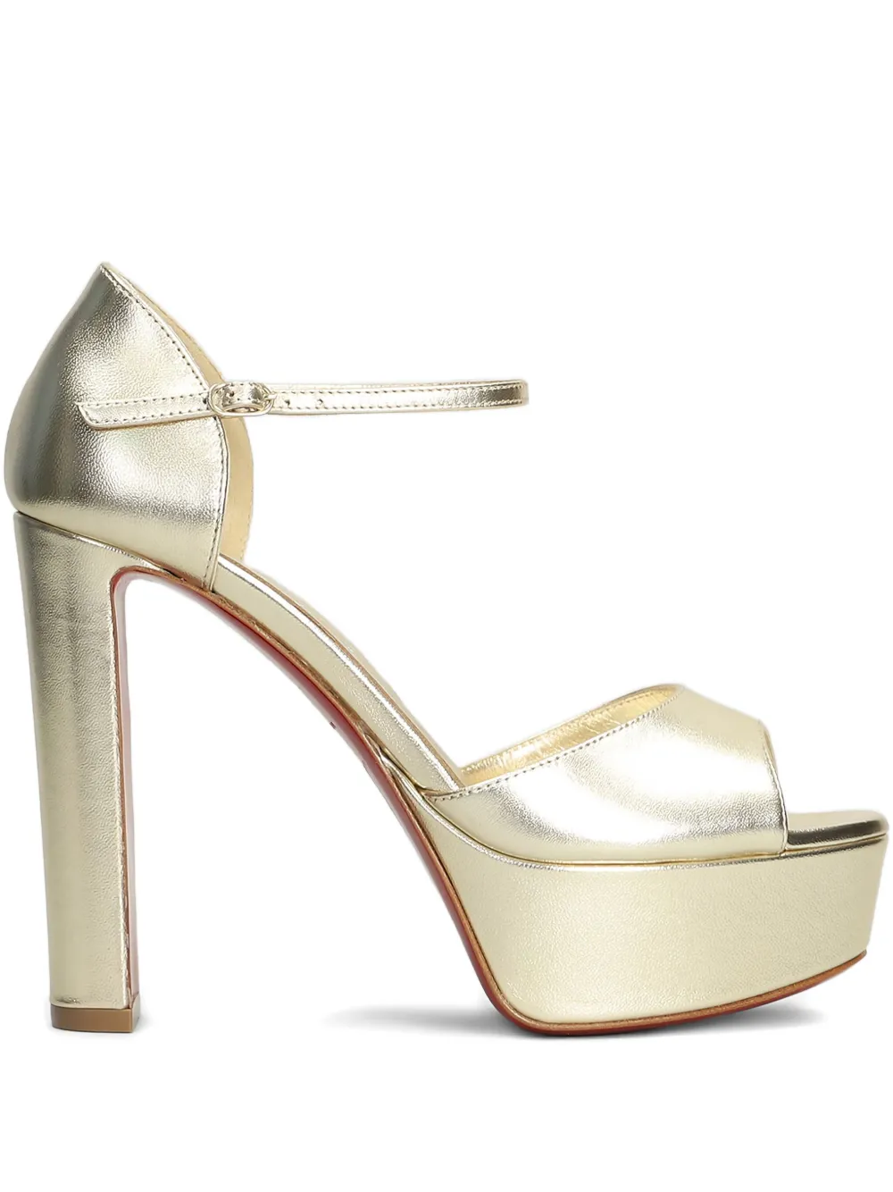 Christian Louboutin 130mm Sandaloo pumps | Gold | Image 1