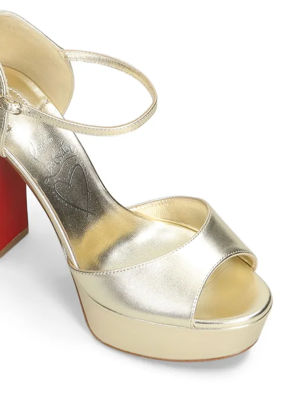 Christian Louboutin 130mm Sandaloo Pumps | Gold | FARFETCH