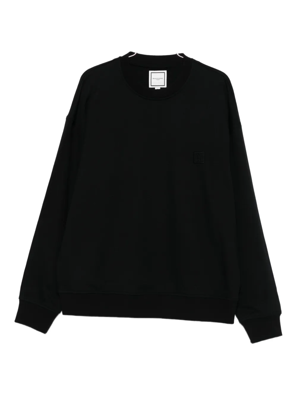 Wooyoungmi Logo-patch Long-sleeved Sweater In Black