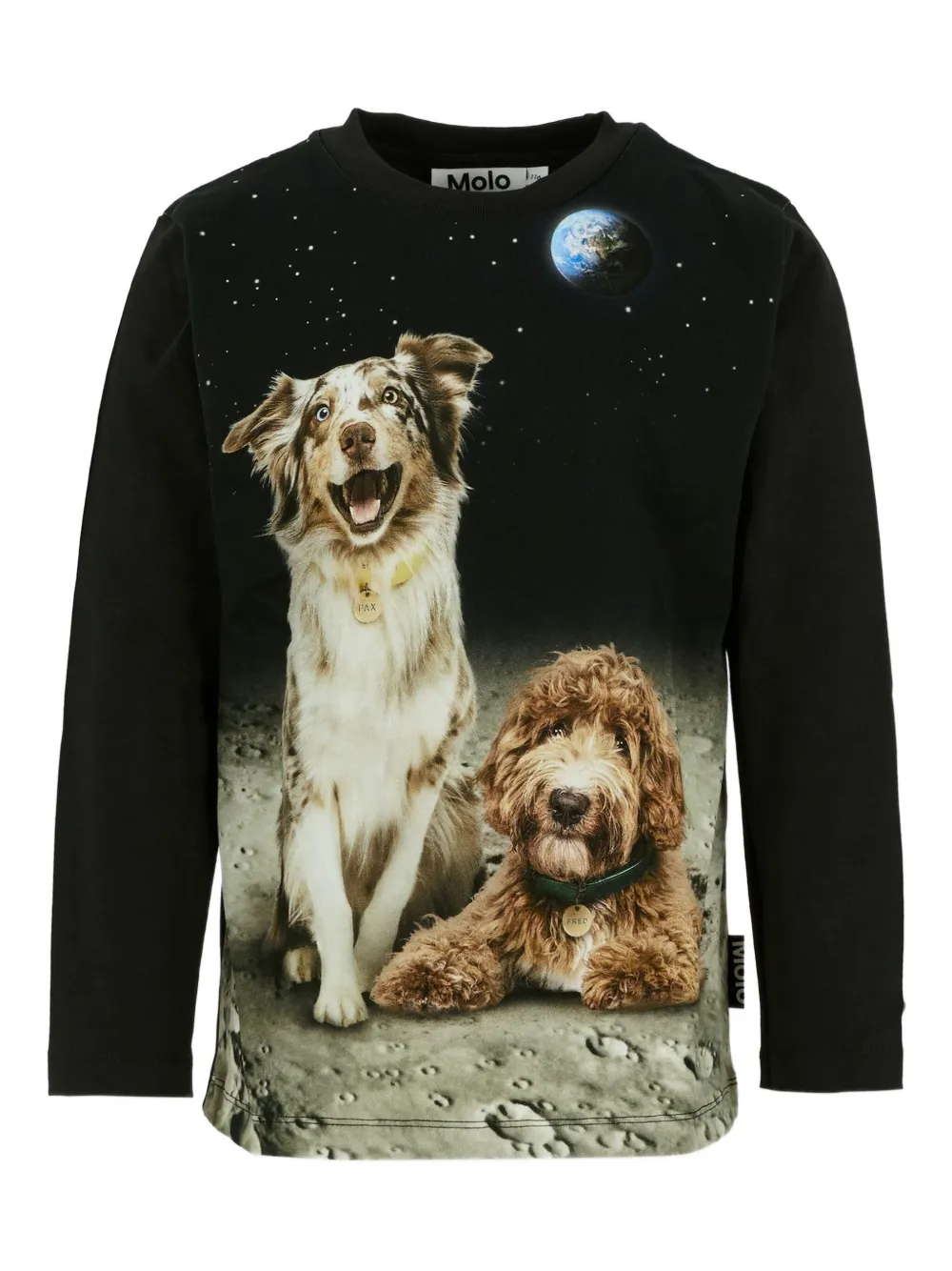 Molo dogs-print long-sleeve T-shirt | Black | Image 1