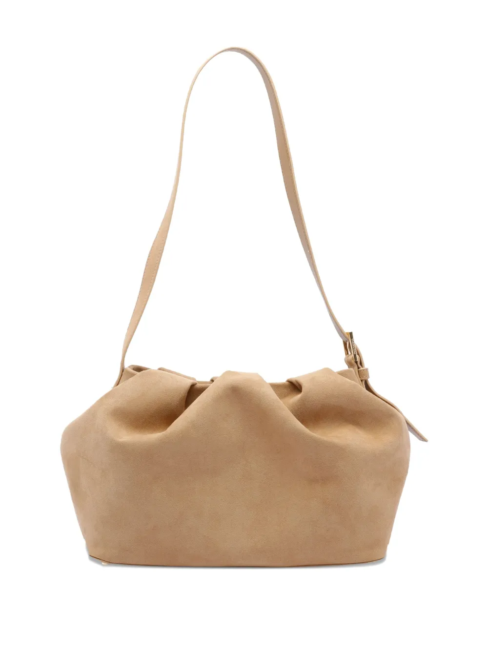 Themoirè Slouchy Shoulder Bag Adaptable Strap Buckle Detail In Neutral
