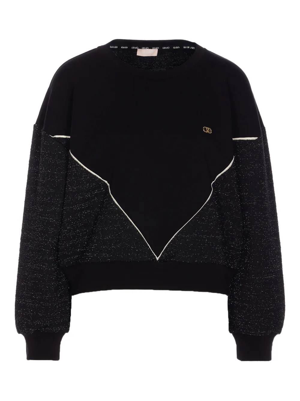 Liu •jo Lurex-embellishment Sweatshirt In Black