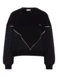 LIU JO lurex-embellishment sweatshirt - Black
