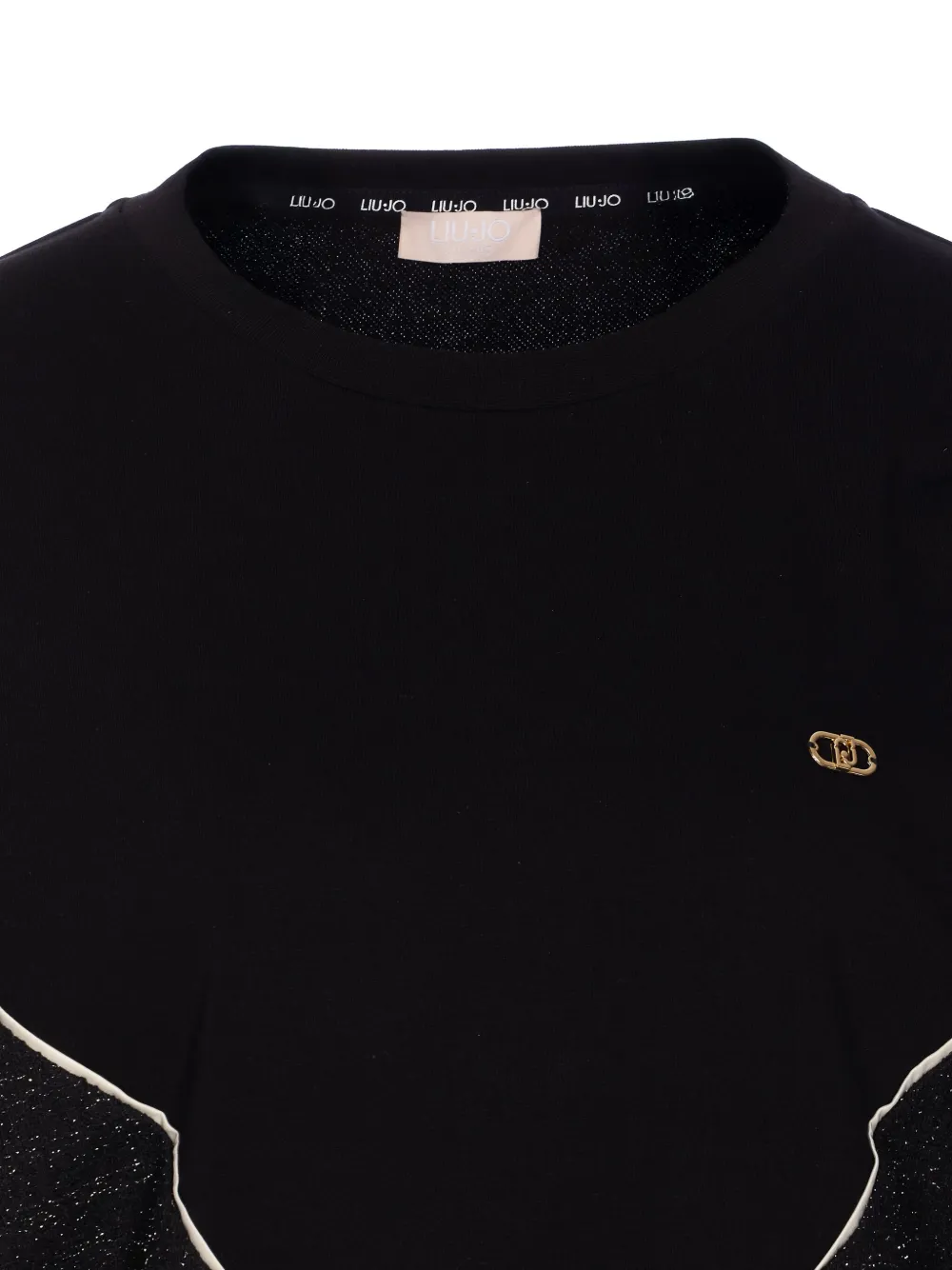 Liu •jo Lurex-embellishment Sweatshirt In Black