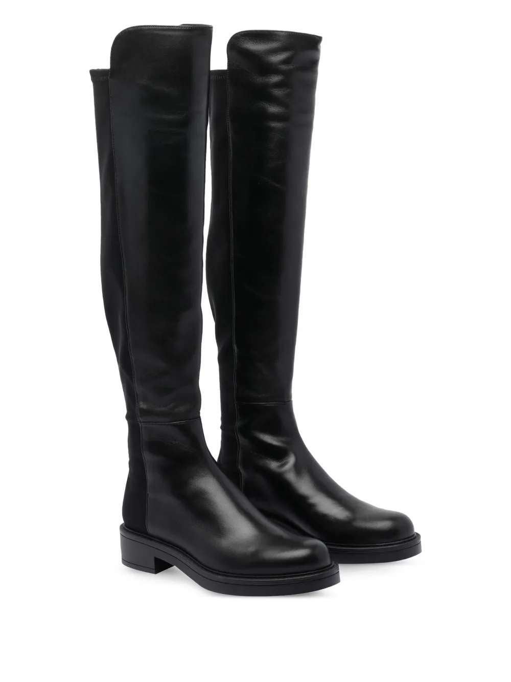 Stuart Weitzman Leren knielaarzen Zwart