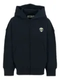 Molo alien-printed zip-up hoodie - Blue